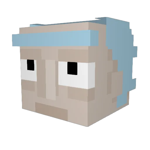 sophiajones Minecraft avatar head, 3D render