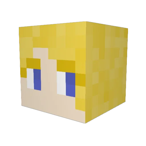 sophiame Minecraft avatar head, 3D render