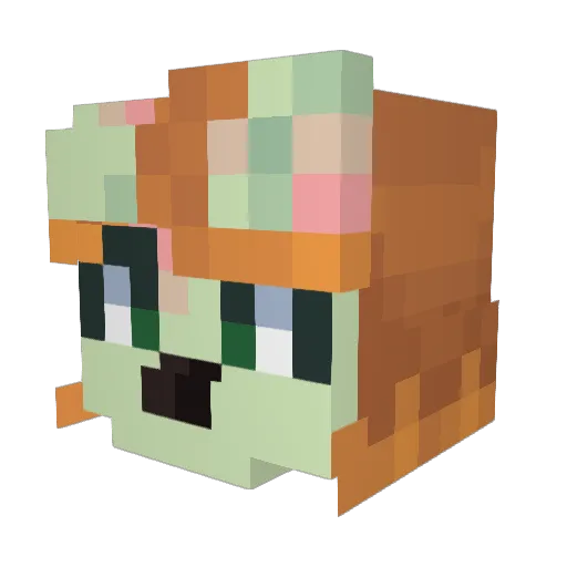 sophiecore Minecraft avatar head, 3D render