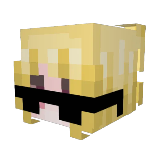 sophienaut Minecraft avatar head, 3D render