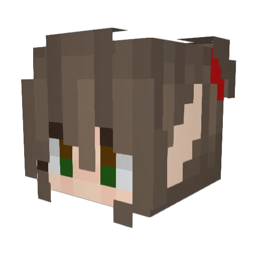 soppaakx Minecraft avatar head, 3D render