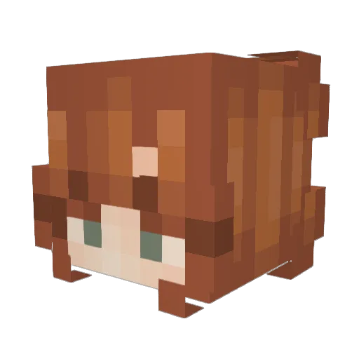 soqhiie Minecraft avatar head, 3D render