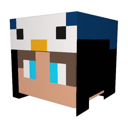 sora1126_r Minecraft avatar head, 3D render