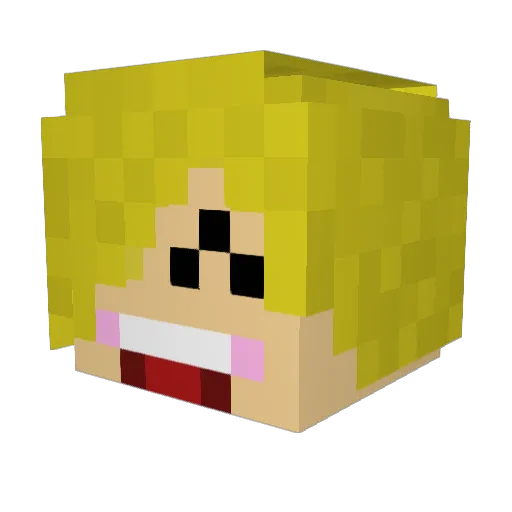 sora22 Minecraft avatar head, 3D render