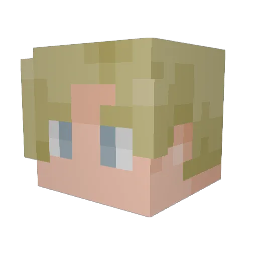 sora435 Minecraft avatar head, 3D render