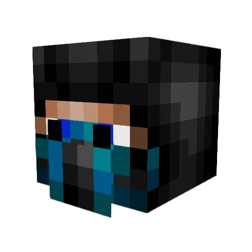 sora777f Minecraft avatar head, 3D render