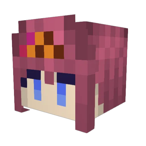 sora_hm Minecraft avatar head, 3D render