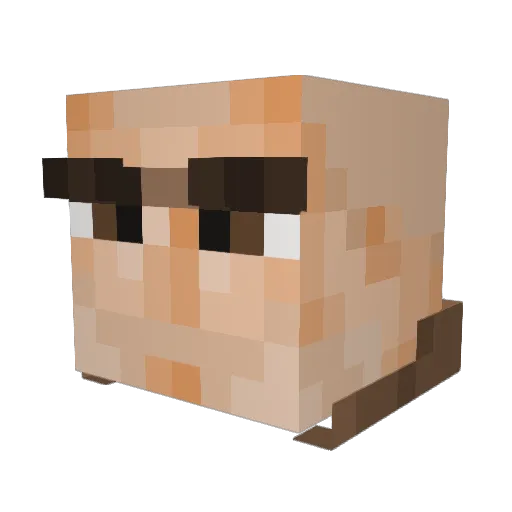 soraenun Minecraft avatar head, 3D render