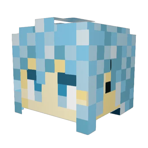 sorai25 Minecraft avatar head, 3D render