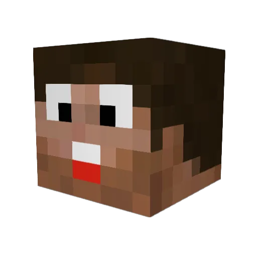 soramame55 Minecraft avatar head, 3D render