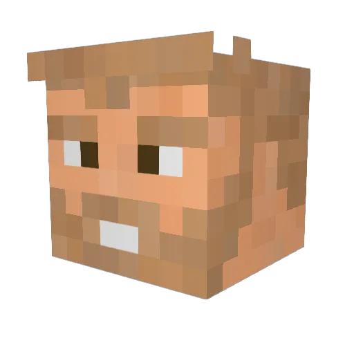soramils Minecraft avatar head, 3D render