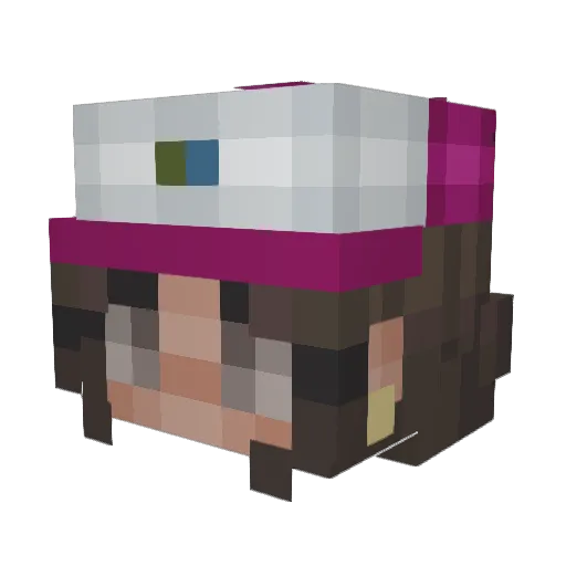 soranye Minecraft avatar head, 3D render