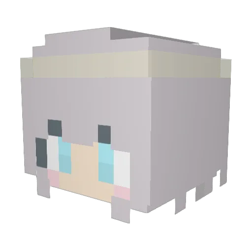 sorarico Minecraft avatar head, 3D render