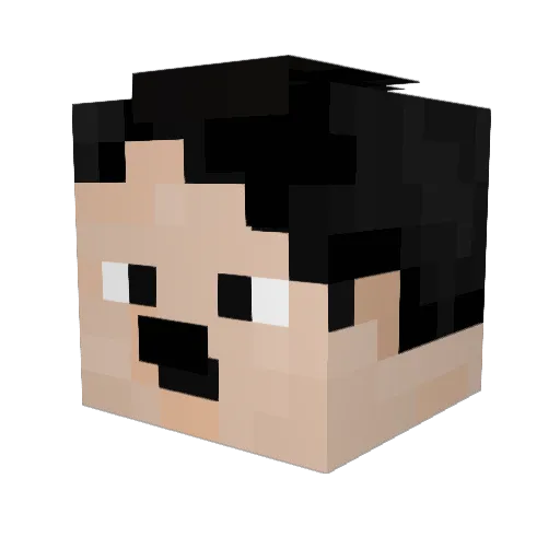 sorasakanaaa Minecraft avatar head, 3D render