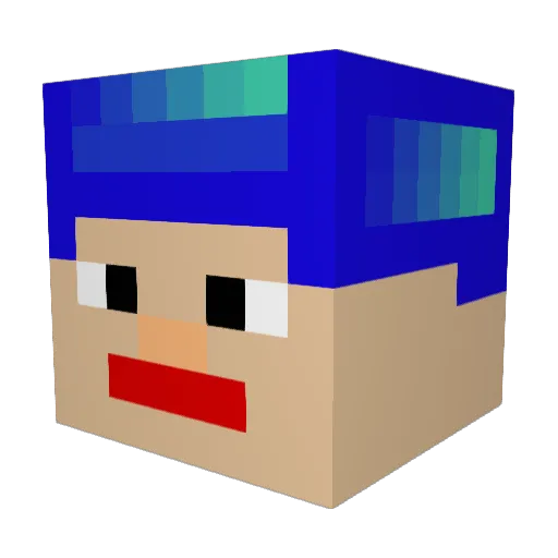 sorasora17 Minecraft avatar head, 3D render