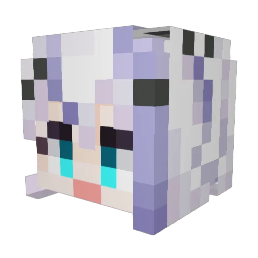 sorasyuri Minecraft avatar head, 3D render