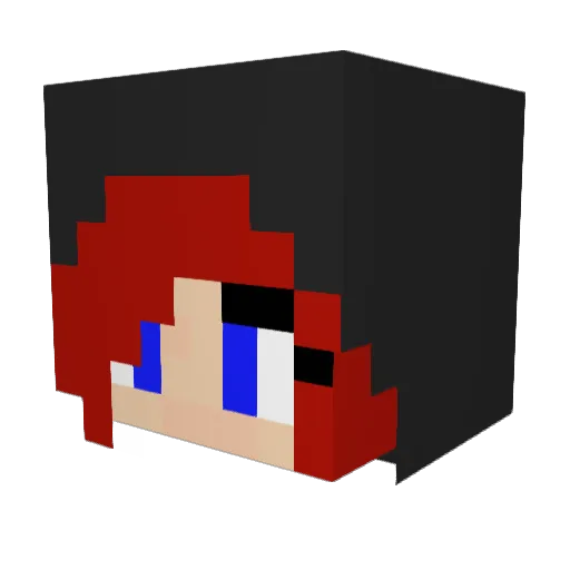 soratiiin Minecraft avatar head, 3D render