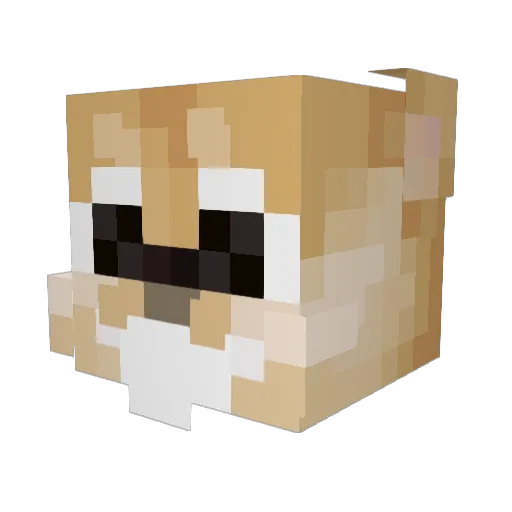 soravtwo Minecraft avatar head, 3D render