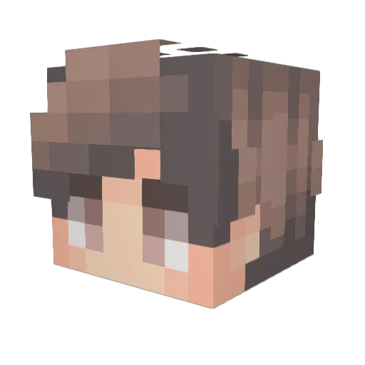 sorbonne Minecraft avatar head, 3D render