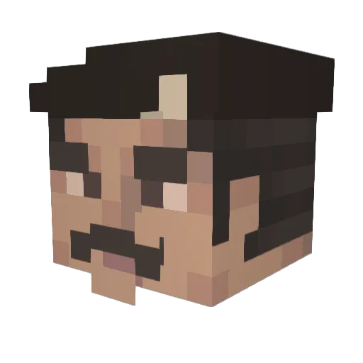 sorceryl Minecraft avatar head, 3D render