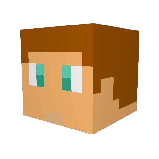 sorenbechhal Minecraft avatar head, 3D render