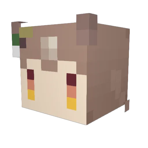 soror_04 Minecraft avatar head, 3D render