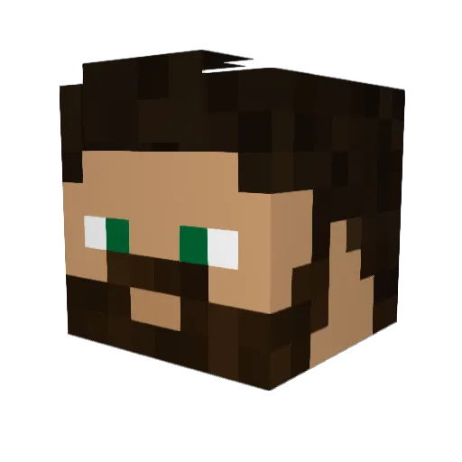 sorovert Minecraft avatar head, 3D render