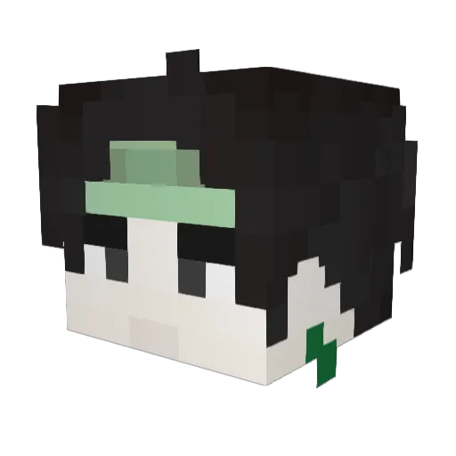 sorrainspo Minecraft avatar head, 3D render