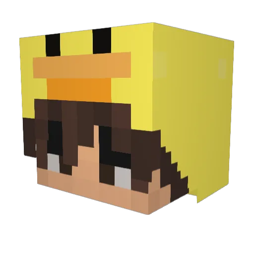 sorrasixseven Minecraft avatar head, 3D render