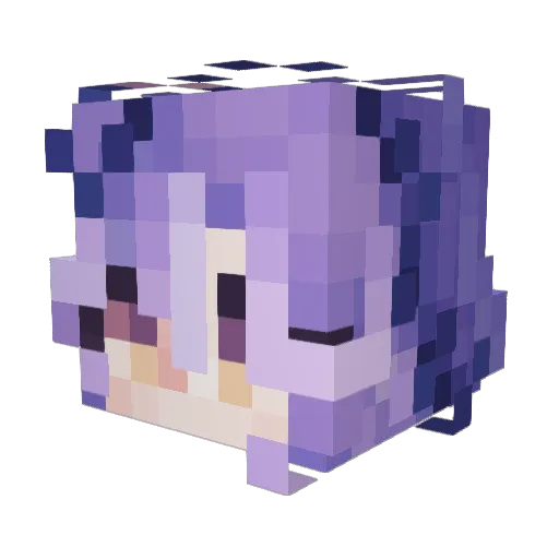 sorrowfulpoem Minecraft avatar head, 3D render