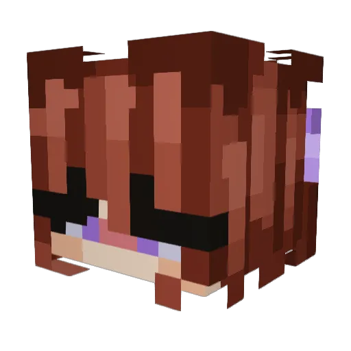 sorrowswan Minecraft avatar head, 3D render