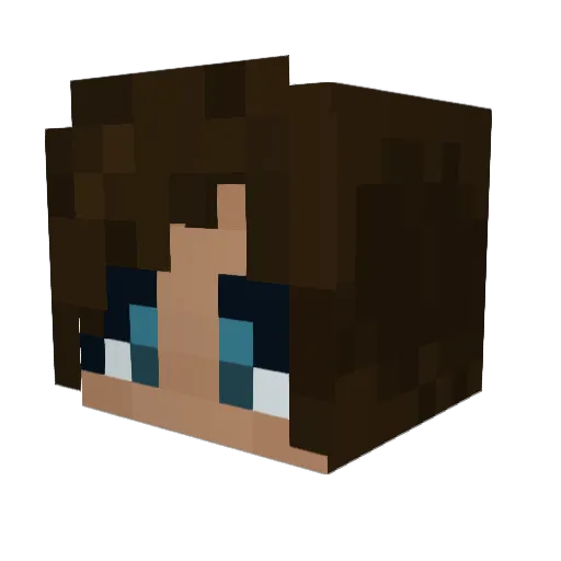 sortasentient Minecraft avatar head, 3D render