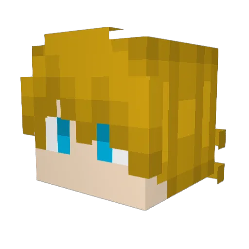 soruuuuma Minecraft avatar head, 3D render