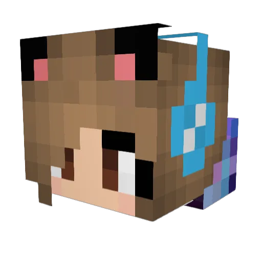 sosofdp Minecraft avatar head, 3D render