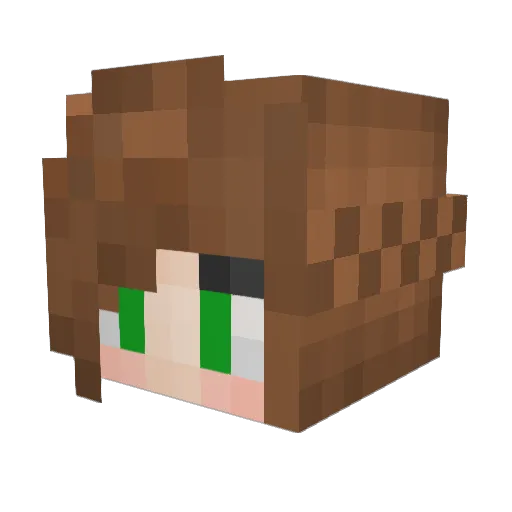 sosomiu Minecraft avatar head, 3D render