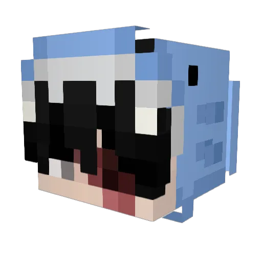 sossr Minecraft avatar head, 3D render