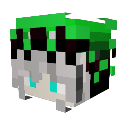 sotakan Minecraft avatar head, 3D render