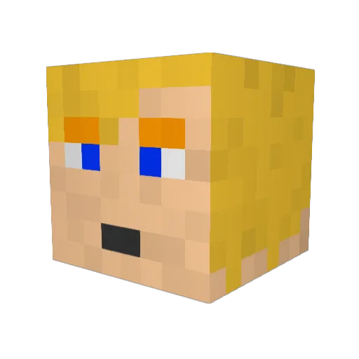 sotetos Minecraft avatar head, 3D render