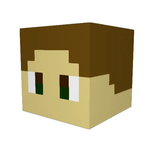 sotien Minecraft avatar head, 3D render