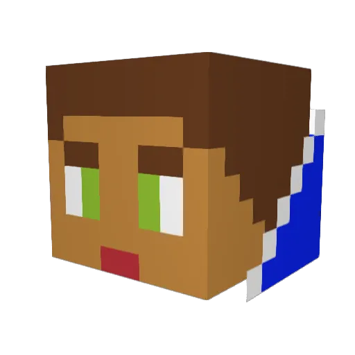 sotm Minecraft avatar head, 3D render