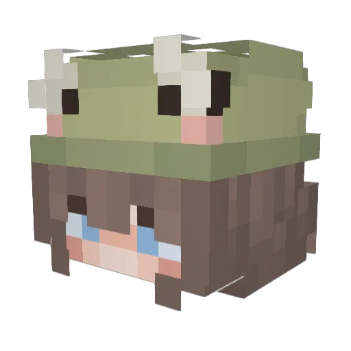soufox25 Minecraft avatar head, 3D render