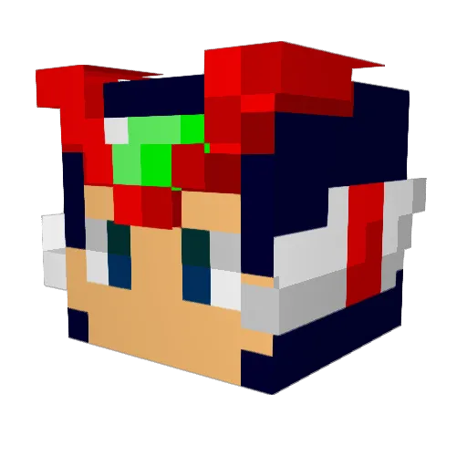 sougethu Minecraft avatar head, 3D render