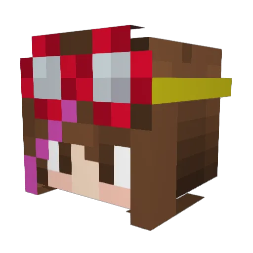 soujo Minecraft avatar head, 3D render