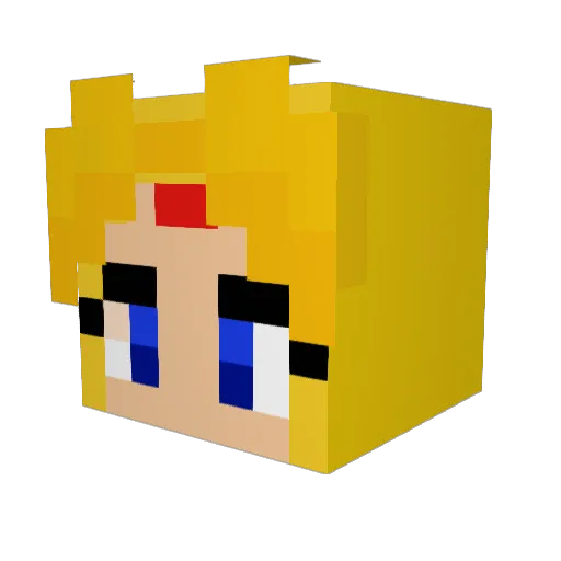 soukimi Minecraft avatar head, 3D render