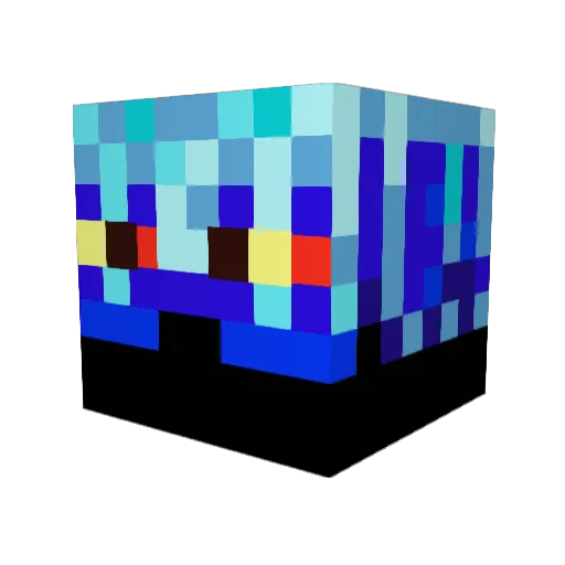 soul_fire_blaze Minecraft avatar head, 3D render