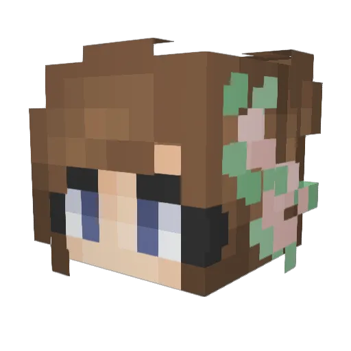 soulioli Minecraft avatar head, 3D render