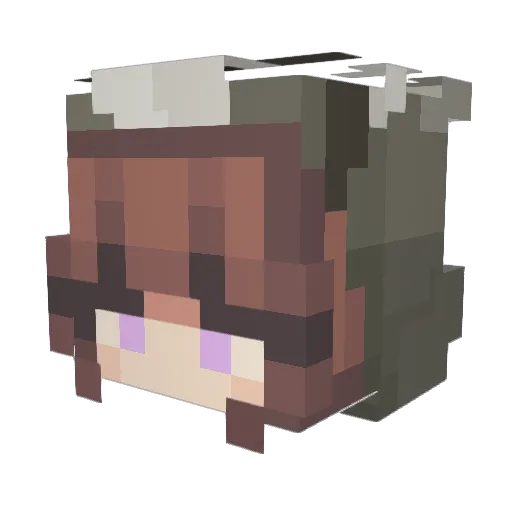 soulrisi Minecraft avatar head, 3D render