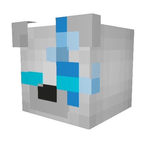 soungwb Minecraft avatar head, 3D render