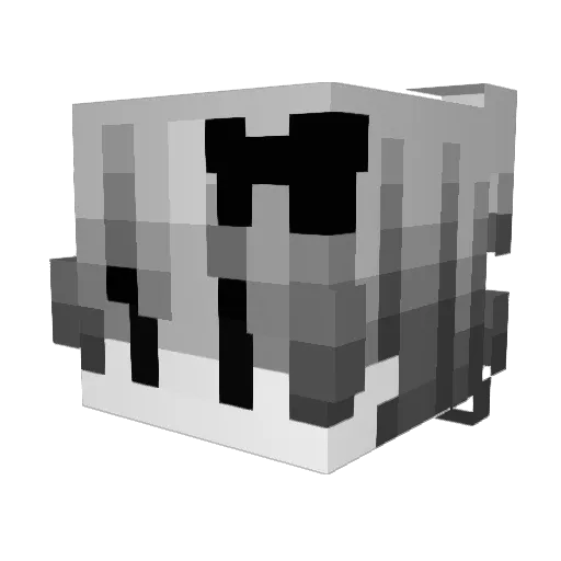 sount Minecraft avatar head, 3D render