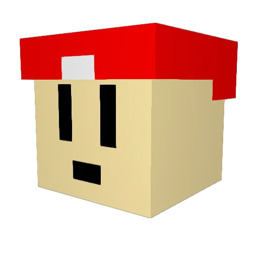 soupedupsupa Minecraft avatar head, 3D render